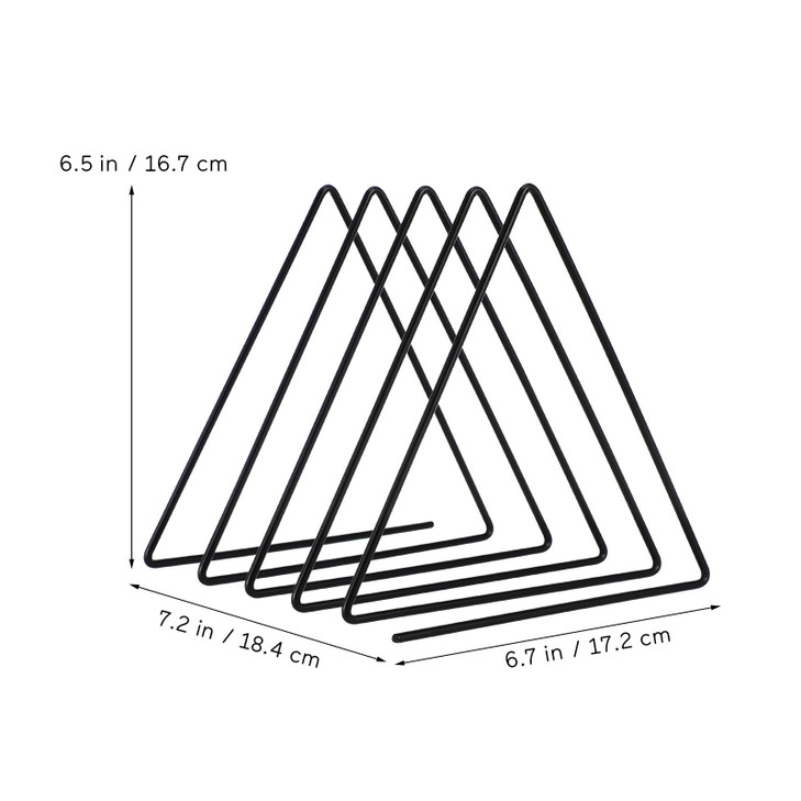 Cabilock Metal Wire Magazine File Holder Triangle Desktop Organizer with 5 Slots for Books Vinyl Records and Office Files Compact Vertical Rack for H