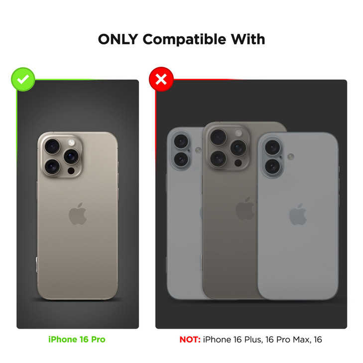 ENCASED Magnetic Silicone Case for iPhone 16 PRO (2024) Compatible with MagSafe | Tempered Glass Screen Protector | Soft Silk-Touch Grip Cover (Matte