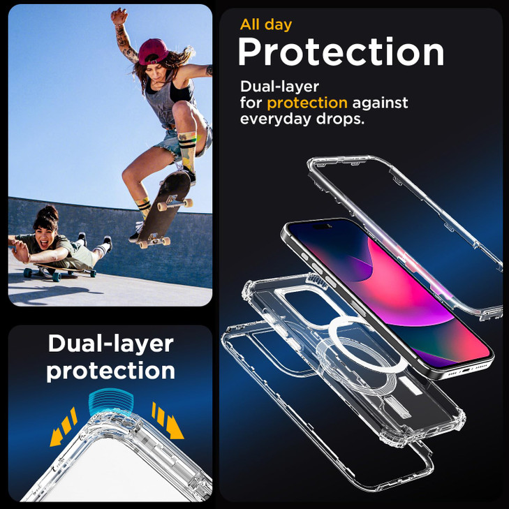AICase for iPhone 16 Pro Max Case,Clear Built for MagSafe,3 in 1 Heavy Duty Drop Protection Rugged Shockproof/Drop/Dust Proof 3-Layer Protective Dura
