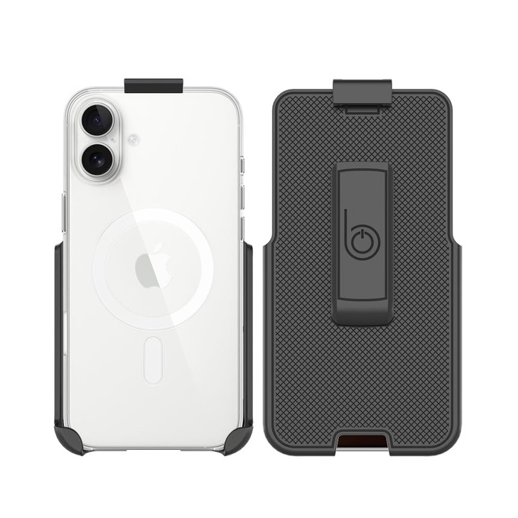 BELTRON Belt Clip Holster Compatible with Apple Clear Case for iPhone 16 2024 - Features: Built in Kickstand (Holster Only, Case is NOT Included)