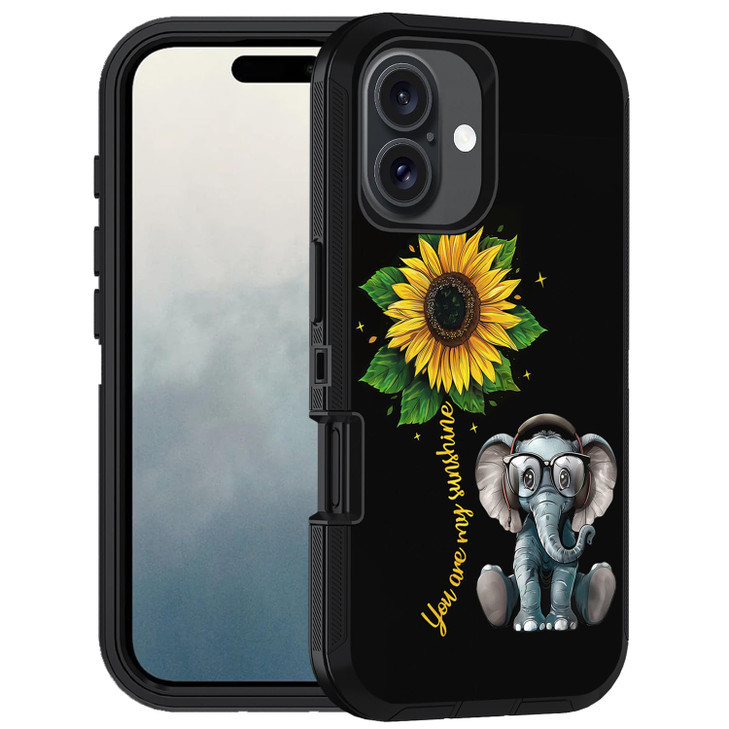 FQTBCEARI Designed for iPhone 16 Case, Military Grade Heavy Duty 3-Layer Shockproof Drop Full-Body Protective Phone Cover for iPhone 16 (6.1" 2024),