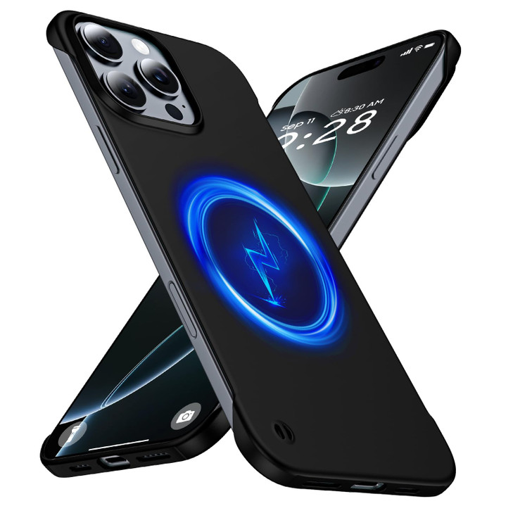 GRECAZO Magnetic Ultra Thin Frosted Designed for iPhone 16 Pro Max Frameless Case 6.9 inch [Compatible with MagSafe] Slim Minimalist Lightweight Matt