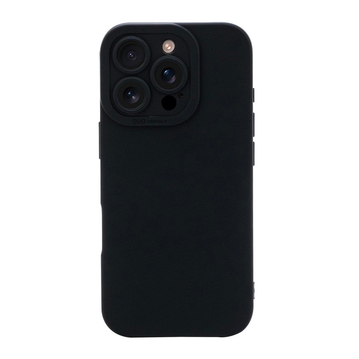 LOOKSEVEN for iPhone 16 Pro Max Case, Black Silicone TPU Rubber Back Cover Case Compatible for iPhone 16 Pro Max (6.9 inch)