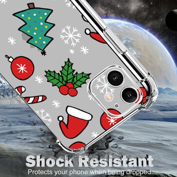 Changjia Clear Christmas Case for iPhone 16 Pro Max,Cute Merry Christmas Xmas Winter Holiday Snowflake Pattern Soft TPU Shockproof Women Girls Slim P