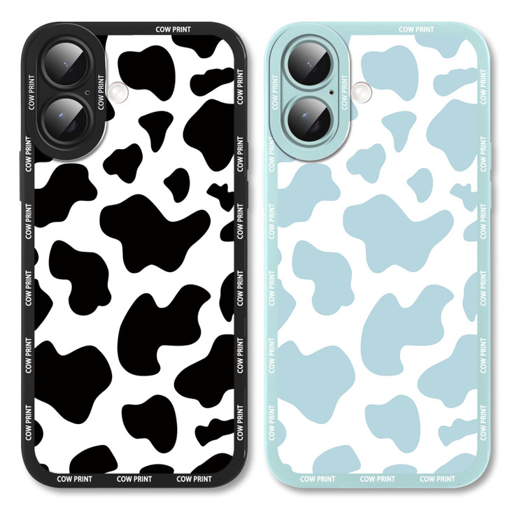 RUMDEY 2 Pack Cute Cow Phone Case for iPhone 16 Plus 6.7 inches, Full Camera Lens Protection Pattern Print Design Anti-Scratch Soft Slim Flexible Pro