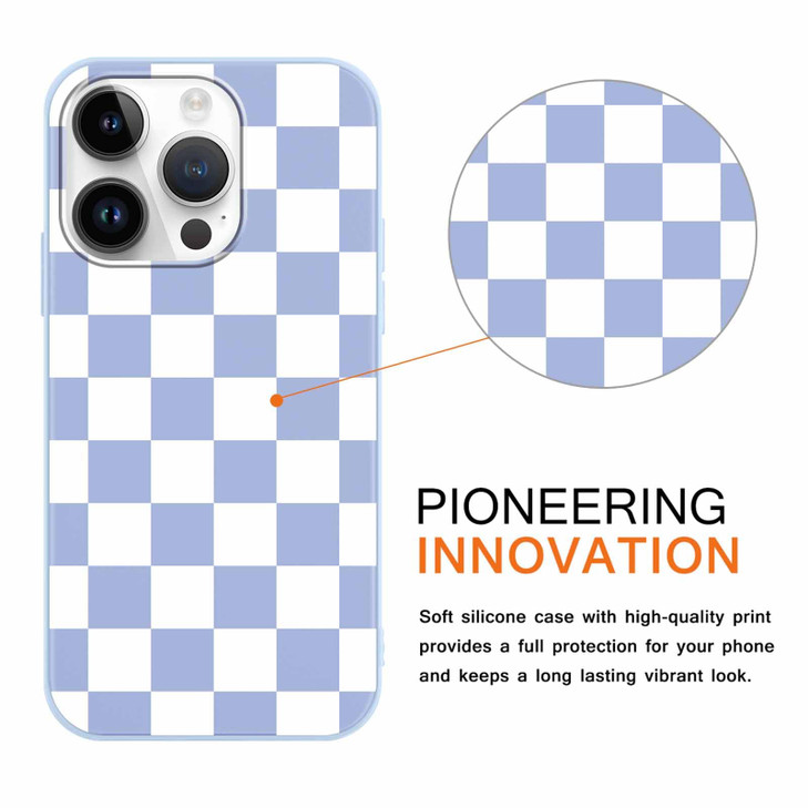 Yomjew 2 Pack Checkerboard Phone Case for 6.9 iPhone 16 Pro Max inches, Grid Checkered Chess Soft Slim Shockproof Silicone Matte Scratch-Resistant Fu