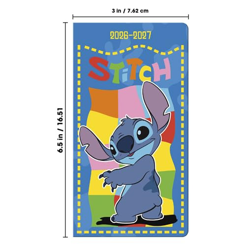 Disney Stitch 2026-2027 Calendar - Deluxe Lilo & Stitch Pocket Planner 2 Year Calendar Bundle with 100+ Reminder Stickers | Experiment 626 Office Sup