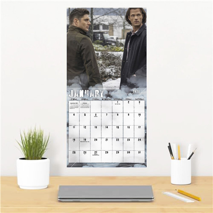 Supernatural Calendar 2026 - Deluxe 2026 Supernatural TV Show Wall Calendar Bundle with Over 100 Reminder Stickers (Sam & Dean Winchester Gifts, Offi