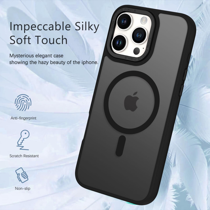 GUAGUA for iPhone 16 Pro Max Case, Magnetic Phone Case for iPhone 16 Pro Max, Compatible with MagSafe Translucent Matte Skin Feeling Shockproof iPhon