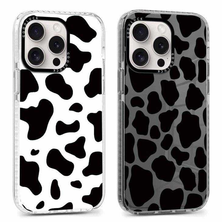 RUMDEY 2 Pack Cute Clear Cow Phone Case for iPhone 16 Pro 6.3 inch, Aesthetic Trendy Soft Slim Fashion Protective Shockproof TPU Bumper Cover for Wom