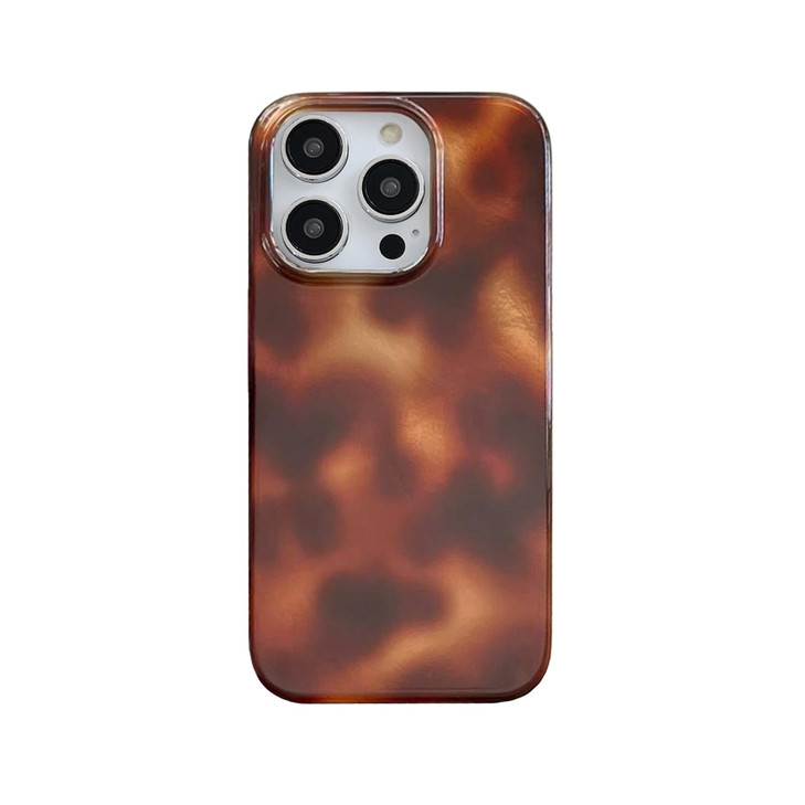 Reezaddin Glitter Vintage Amber Pattern Phone Case for iPhone 16 Pro Max 6.9in,Retro Cheetah Leopard Print Brown Bling Tortoise Shell Brown Protectiv
