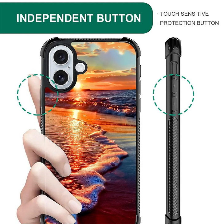 ZHEGAILIAN Compatible with iPhone 16 Case,Amazing Sunset New 16 Women Girls Case,Shockproof Anti-Slip Drop Protection with Soft TPU Bumper