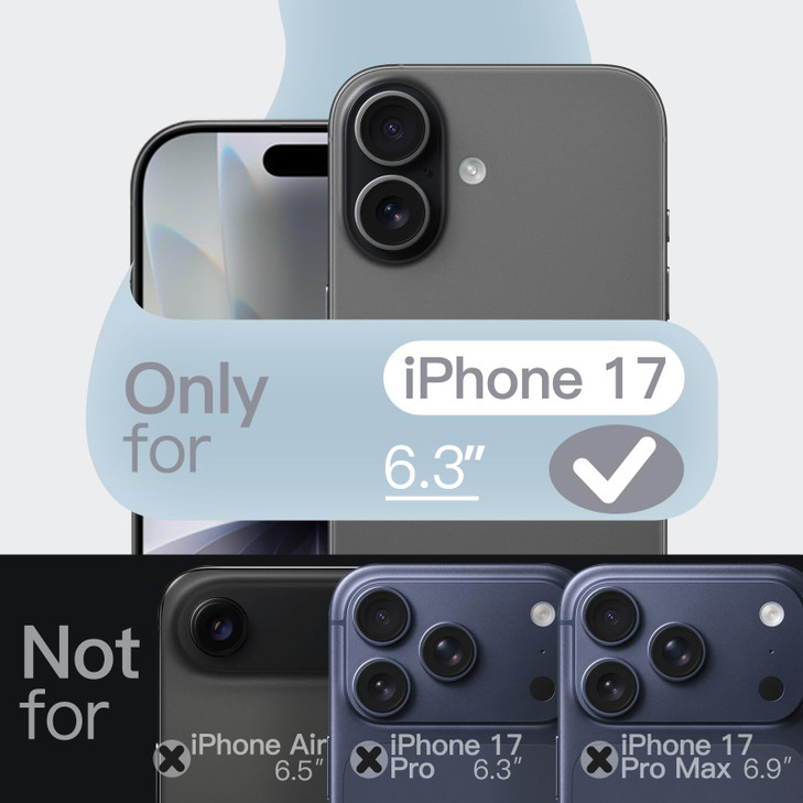 JETech Magnetic Silicone Case for iPhone 17 6.3-Inch, Compatible with MagSafe, Silky Soft Touch, Shock Absorbing Phone Cover with Camera Lens Protect