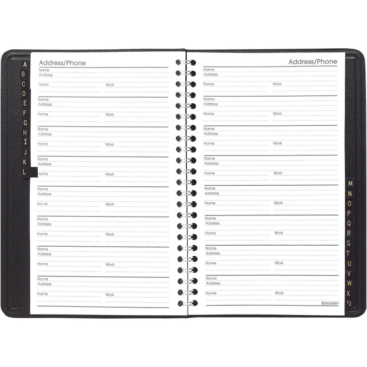 AT-A-GLANCE Large Telephone & Address Book, 800+ Entries, 4-7/8" x 8" Page Size, Black (8001105)