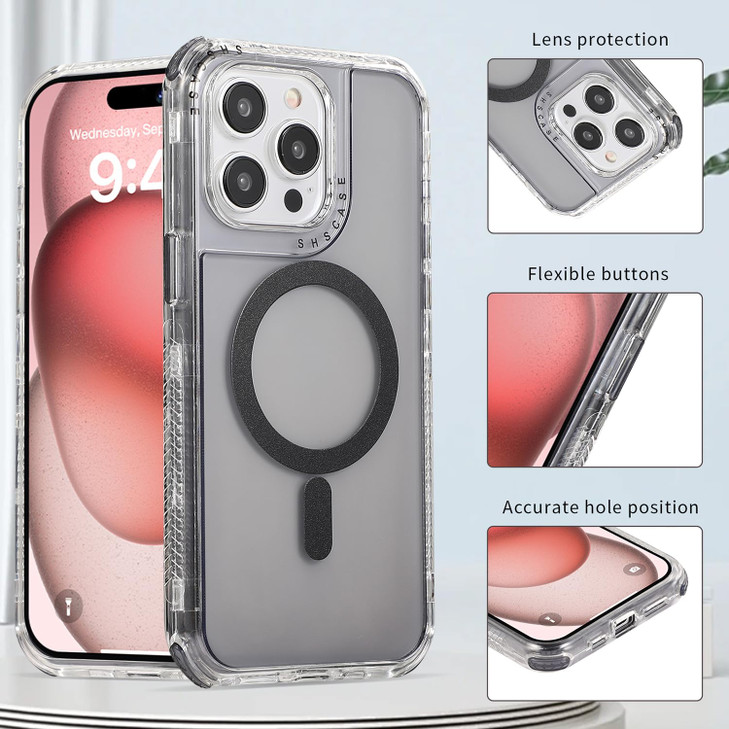 Monwutong Slim Case Compatible with MagSafe for iPhone 16 Pro Max,Military Grade Drop Protection Magnetic Case with Screen and Camera Protection Cove