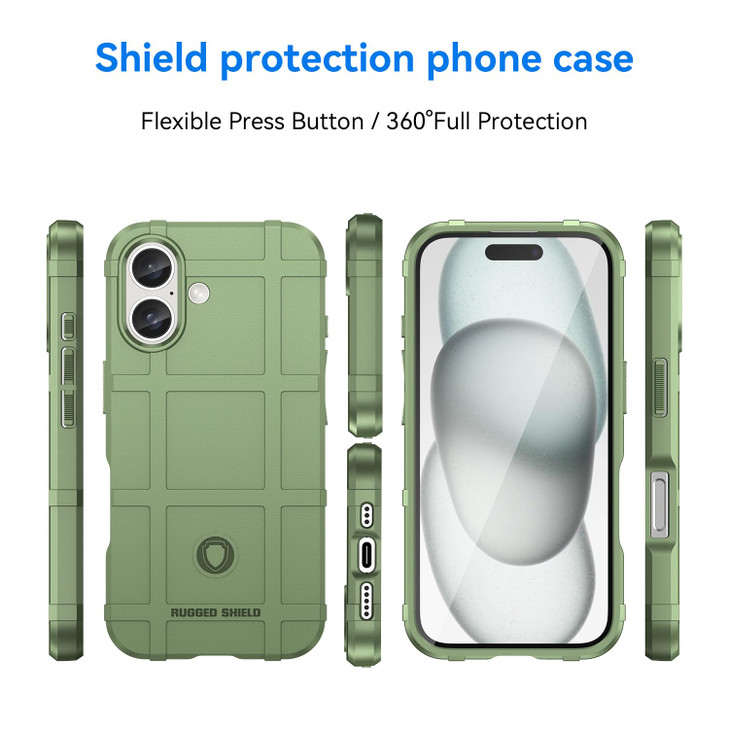 Monwutong Slim Fit Case for iPhone 16,Rugged Shield Outdoor Durable Phone Case,Military Grade Anti-Drop Protection and Camera Lens Protection Cover f