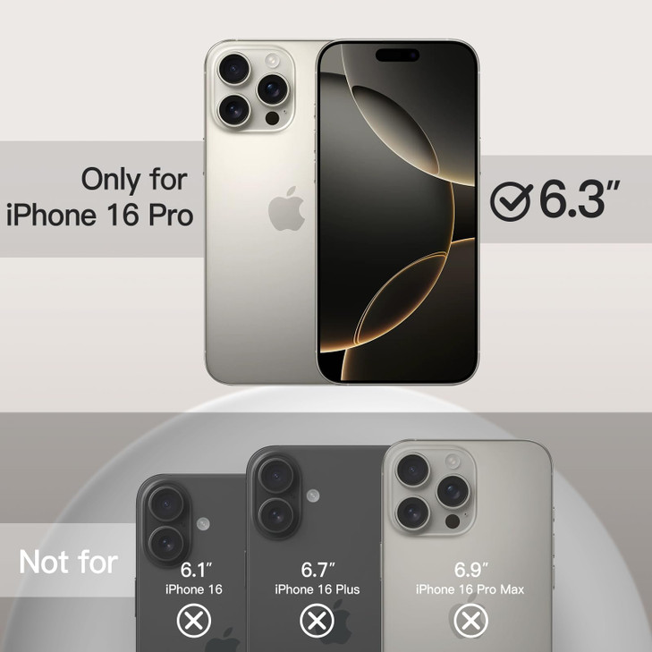 JETech Liquid Silicone Case for iPhone 16 Pro 6.3-Inch, Silky Soft Touch Full-Body Protective Phone Case, Anti-Scratch Shockproof Cover with Microfib