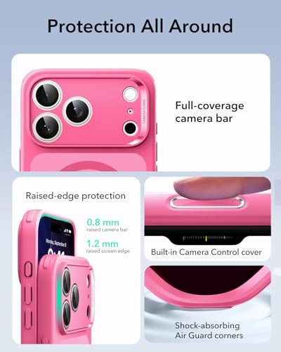 ESR for iPhone 17 Pro Case, Camera Control, Compatible with MagSafe, Shockproof Military-Grade Protection, Magnetic Phone Case for iPhone 17 Pro, Cla