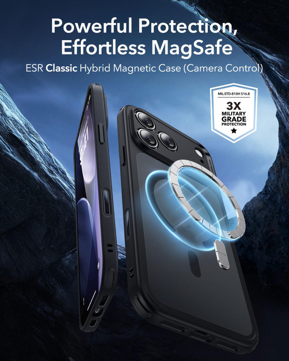 ESR for iPhone 17 Pro Case, Camera Control, Compatible with MagSafe, Shockof Military-Grade tection, Magnetic Phone Case for iPhone 17 Pro, Classic H