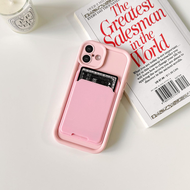 Lovmooful Compatible for iPhone 16 Plus Case Cute Color Card Holder Design for Girls Women Soft TPU More Shockproof Protective Girly for iPhone 16 Pl