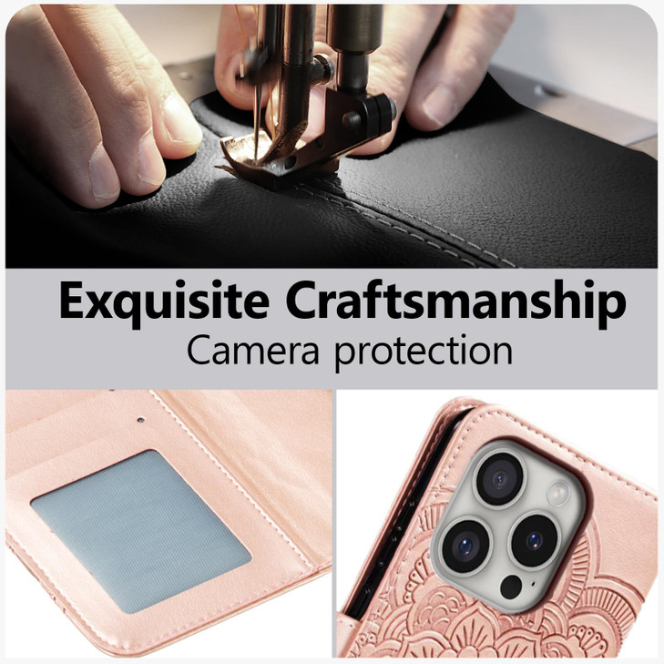 EYZUTAK Case for iPhone 16 Pro Max, Premium PU Leather Magnetic Closure Flip Wallet Phone Case with Card Holder Cash Slot Stand Function Embossed Man