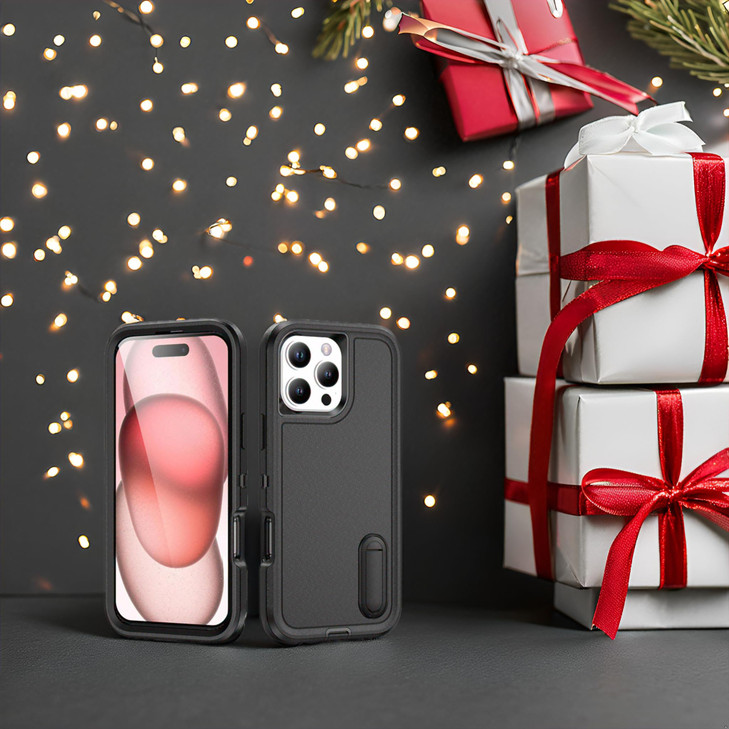 IDweel for iPhone 16 Pro Max Case with Stand,Heavy Duty Protection Shockproof Anti-Scratch Slim Lightweight Protective Sturdy Case Hard Cover for iPh