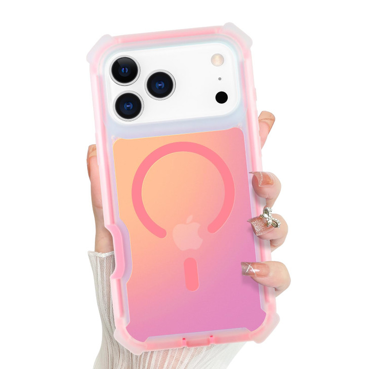 Bonoma for iPhone 17 Pro Max Case 2025, Iridescent Back, Magnetic Support for MagSafe Shockproof Cover, Crystal and Corner High-Duty Protection for G