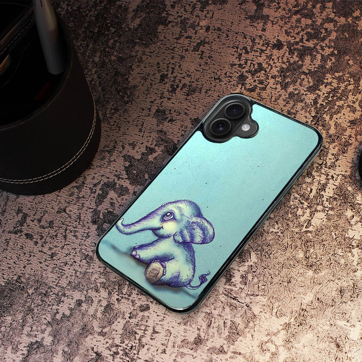 AjourTek for iPhone 16 Plus, Durable Protective Soft Back Case Phone Cover, HOT12121 Baby Elephant