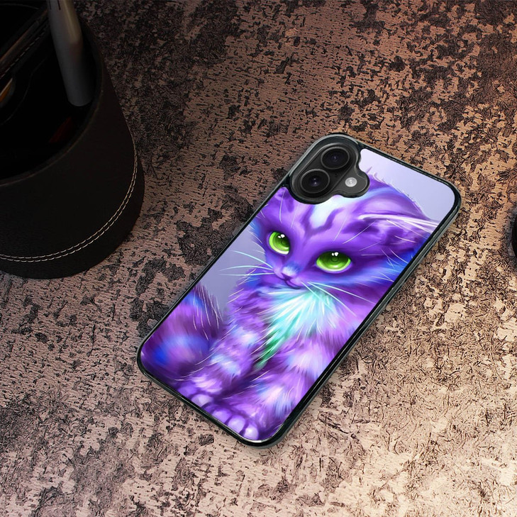 AjourTek for iPhone 16 Plus, Durable Protective Soft Back Case Phone Cover, HOT12262 Cartoon Kitten Cat 12262