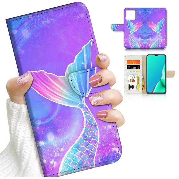 for iPhone 16 Pro Max, Designed Flip Wallet Phone Case Cover, A24236 Mermaid Tail 24236