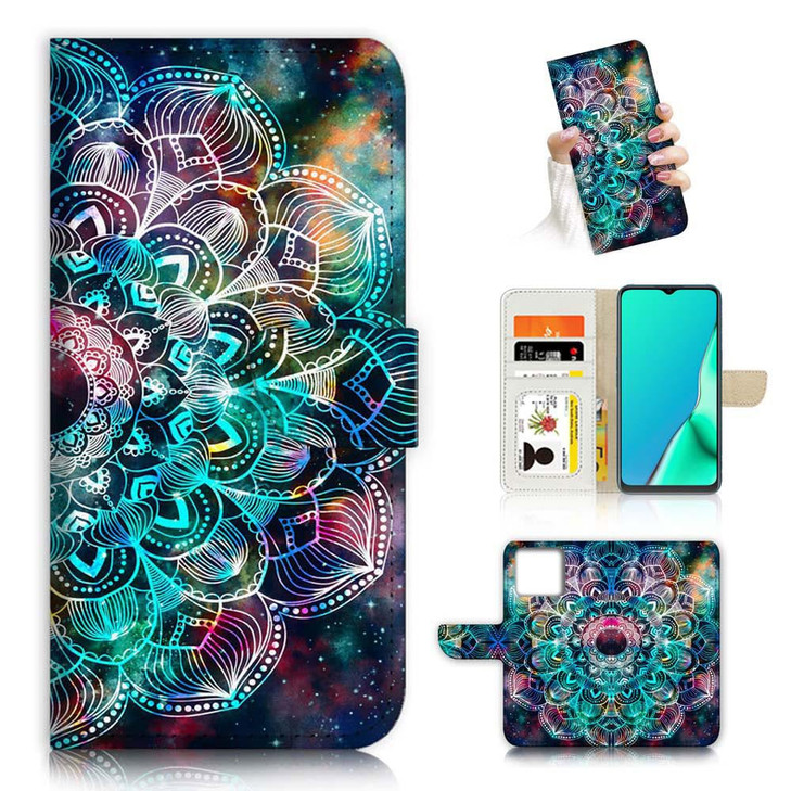 for iPhone 16 Pro, Designed Flip Wallet Phone Case Cover, A21995 Mandala Spirit