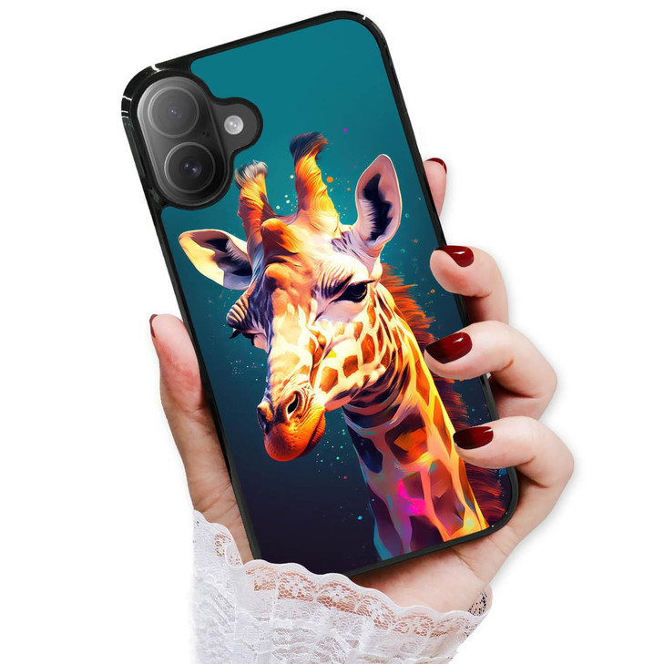 for iPhone 16, Durable Protective Soft Back Case Phone Cover, HOT24068 Giraffe