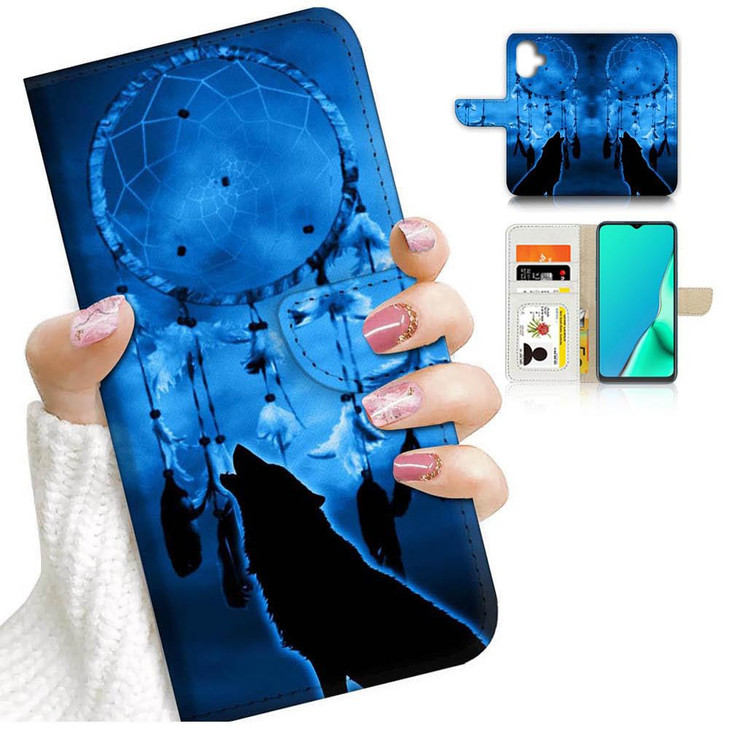 AJOURTEK for iPhone 16, Designed Flip Wallet Phone Case Cover, A24656 Dream Catcher