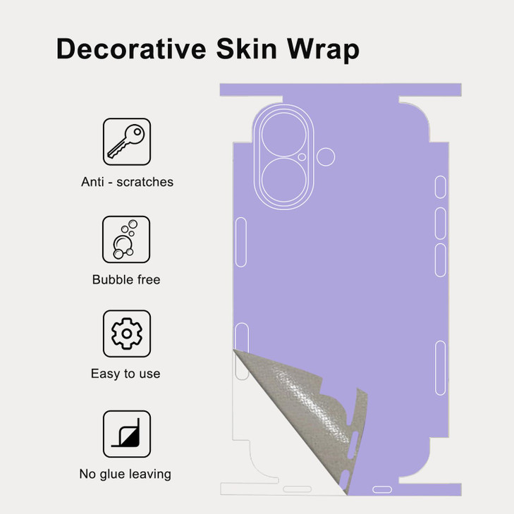 Skin Wrap for iPhone 16, 16 Plus, 16 Pro, 16 Pro Max, Protective Film Sticker Cover Compatible with iPhone 16 Series, Vinyl Decal for Phone Back, Cam