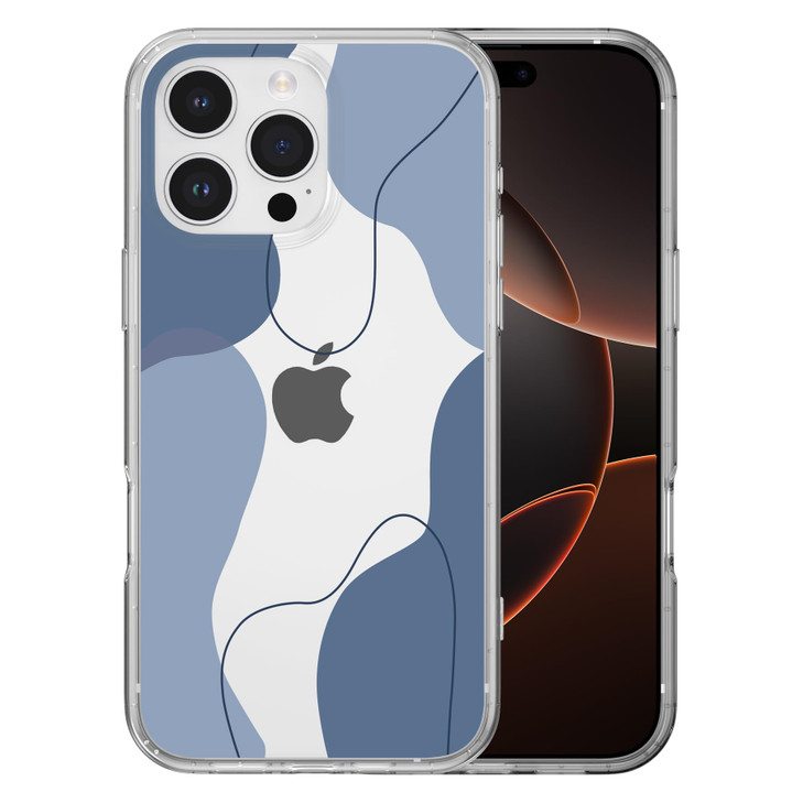 DEFBSC Compatible with iPhone 16 Pro Case, Soft Shaped Art Design with Built-in Bumper Protective Phone Case, Cute Slim TPU Cover Designed for iPhone