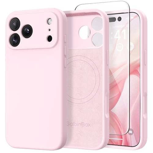 GolbinBox Magnetic for iPhone 17 Pro Max Case, Compatible with MagSafe, [Full Camera Protection] [Screen Protector], Silicone Shockproof Phone Cover