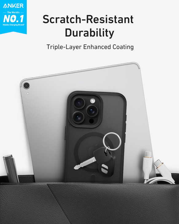 Anker MagGo Matte Magnetic Phone Case for iPhone 16 Plus, Ultra-Slim, Scratch-Resistant, Durable Protective Cover, Compatible with MagSafe, Blue