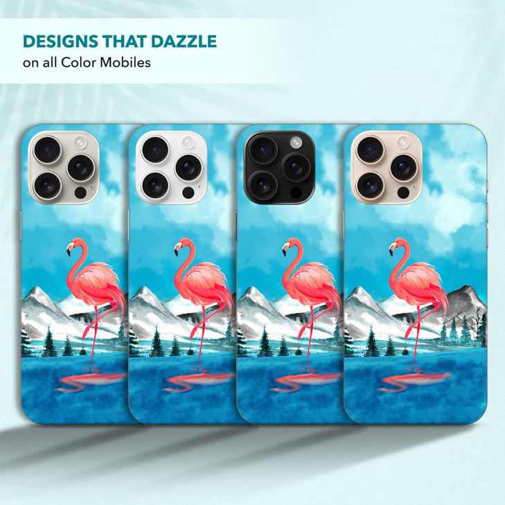 SuzaCase Back Case for iPhone 16 Pro Max, iPhone 16 Pro Max Case with Stylish Flamingo Watercolored Design Printed Cute, Sleek Durable Hardshell Prot