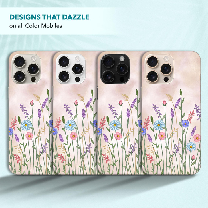 SuzaCase Back Case for iPhone 16 Pro Max, iPhone 16 Pro Max Case with Stylish Floral Watercolored Design Printed Cute, Sleek Durable Hardshell Protec