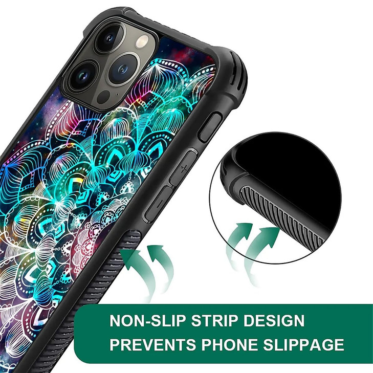 ZHEGAILIAN Compatible with iPhone 16 Pro Max Case,Starry Mandala Pattern Anti-Scratch Case for iPhone 16 Pro Max for Girls Boys,Four Corners Desgin S