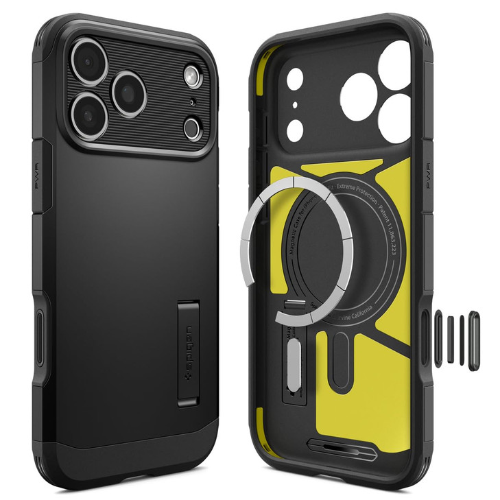 Spigen for iPhone 17 Pro Max Case, Tough Armor T MagFit [Camera Control Button] [Compatible with Magsafe] - Black