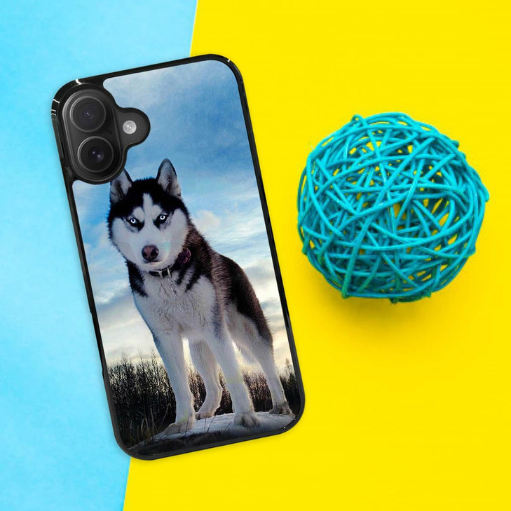 AjourTek for iPhone 16, Durable Protective Soft Back Case Phone Cover, HOT12135 Husky Dog