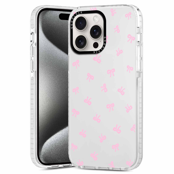 Yomjew 2 Pack Cute Clear Bow Phone Case for iPhone 16 Pro Max 6.9 inch, Aesthetic Trendy Soft Slim Fashion Protective Shockproof TPU Bumper Cover for
