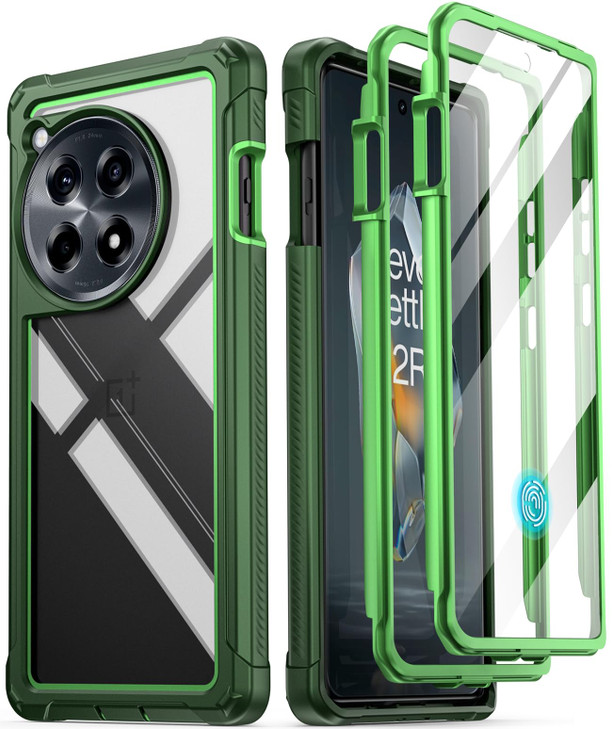 Poetic Guardian Case for OnePlus 12R 5G (2024), Built-in Screen Protector [Work with Fingerprint ID], [2 Front Frames] [20FT Mil-Grade Drop Tested] F