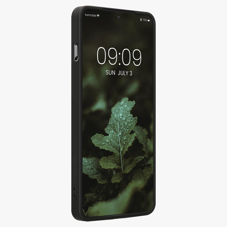 kwmobile Real Wood Case Compatible with OnePlus 13 Case - Hard Wooden Cover w/TPU Bumper - Dark Brown