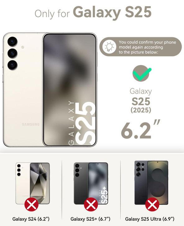 OCASE Compatible with Galaxy S25 Wallet Case, PU Leather Flip Folio Case with Card Holders RFID Blocking Kickstand [Shockproof TPU Inner Shell] Prote