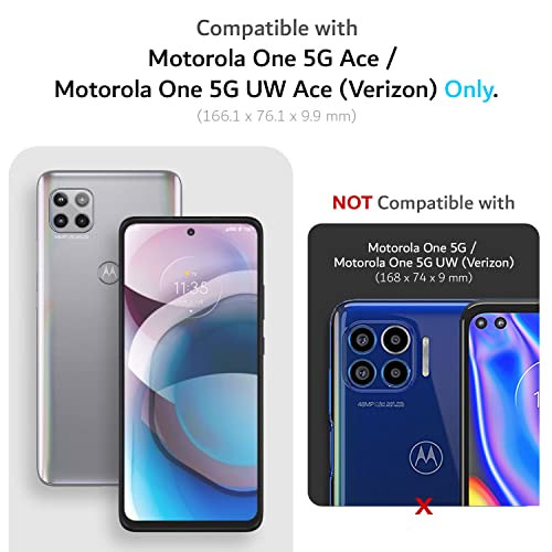 TUDIA DualShield Designed for Motorola One 5G ACE Phone Case 2021, [Merge] Shockproof Military Grade Dual Layer Tough Slim Heavy Duty Protection for