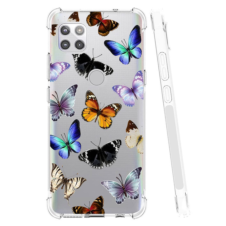 Yerebel Case for Moto One 5G Ace Case, Motorola One 5G Ace Cute Case, Clear Flexible Bumper TPU Soft Rubber Silicone Cover Phone Case for Motorola Mo