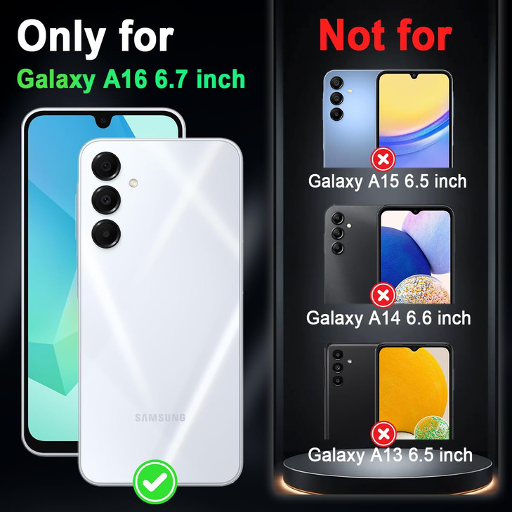 Miqala for Galaxy A16 5G Case,Glow in The Dark Three Layer Heavy Duty Shockproof Full Protection Hard Plastic Bumper+Soft Silicone Protective Case fo