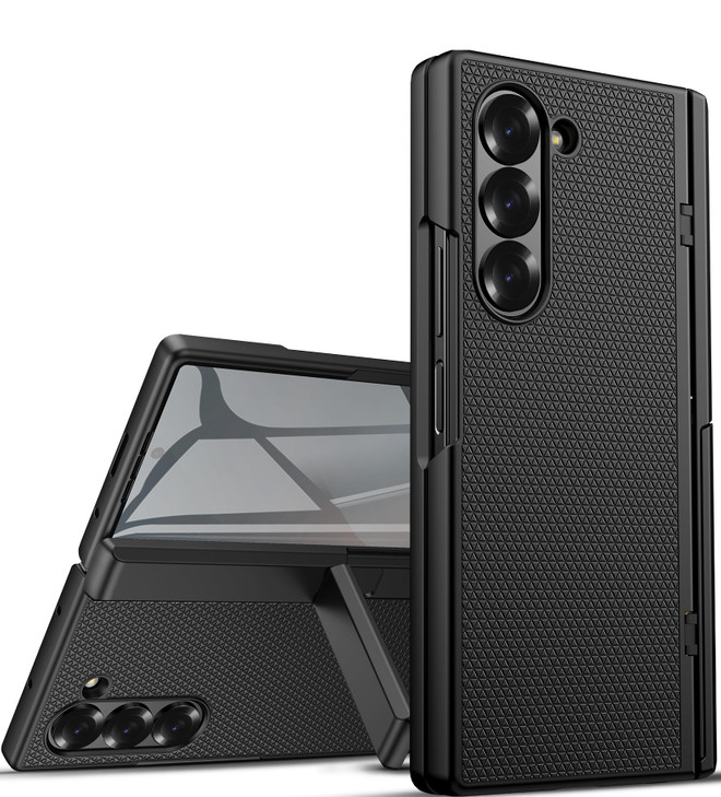 SIXBOX for Samsung Galaxy Z Fold 6 Case with Kickstand & Hinge Protection & Screen Protector, Support Wireless Charging Lightweight Slim Fit Protecti